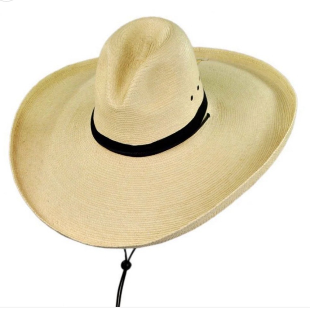 Sun Body Hats Gus wide brim Guatemala Palm Oval Western Cowboy Hat Size 8 57